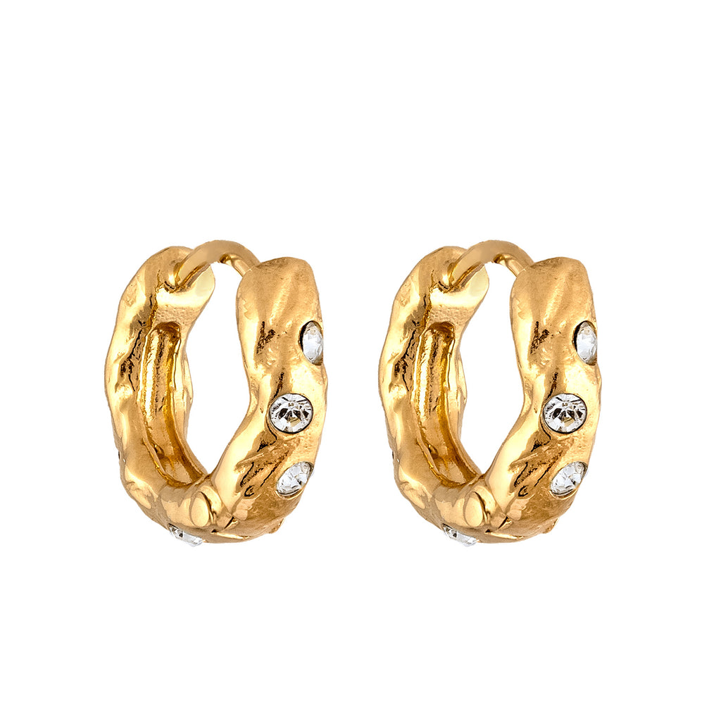 Gold Gold Plated Crystals Earrings