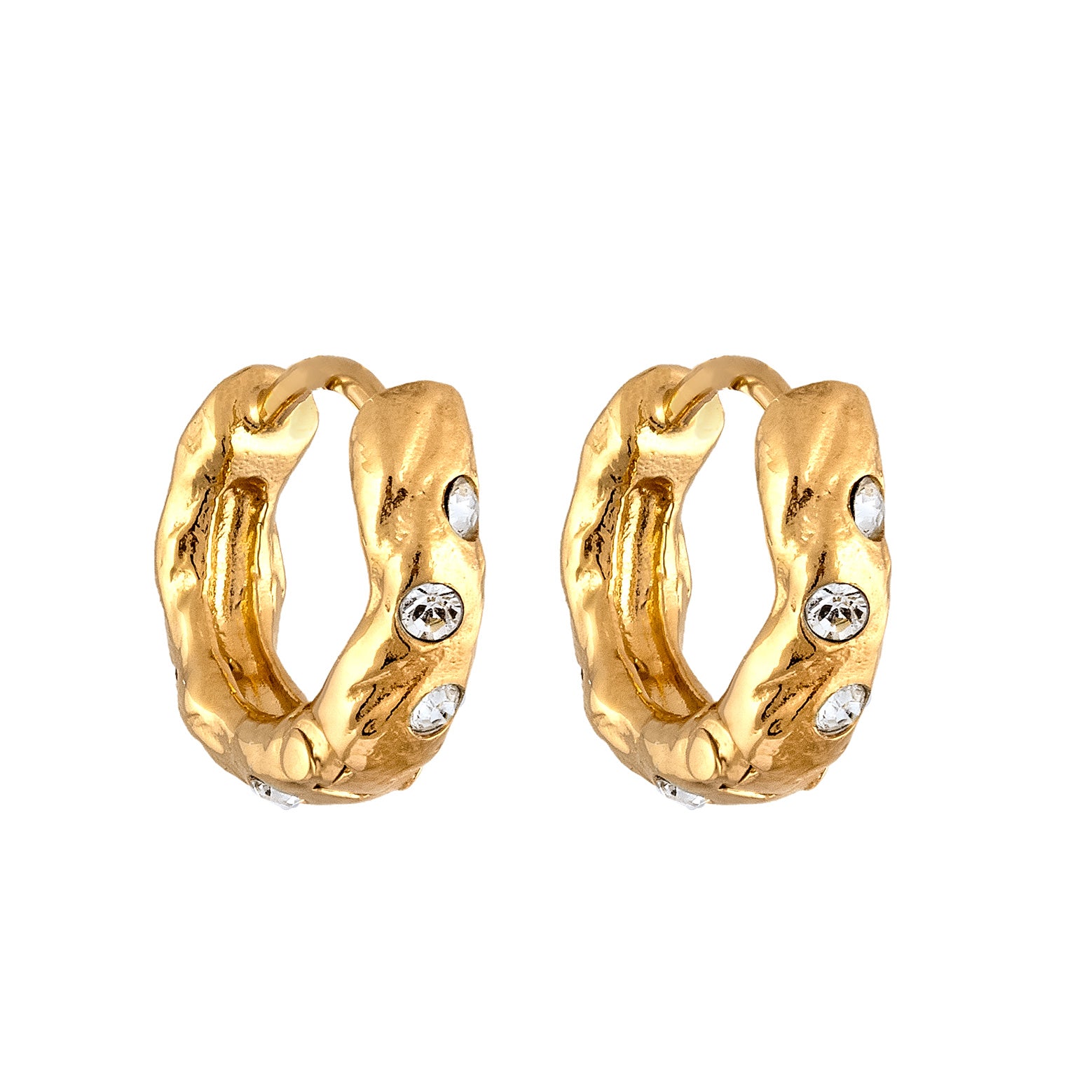 Gold Gold Plated Crystals Earrings