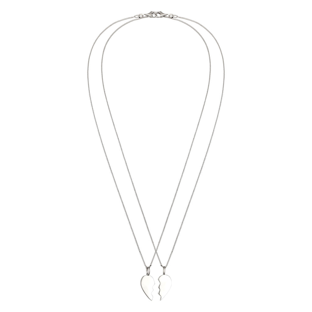 Silver Kalung Perhiasan Perak 925 Wanita Heart Friendship