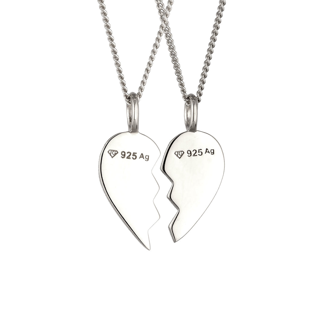 Silver Kalung Perhiasan Perak 925 Wanita Heart Friendship