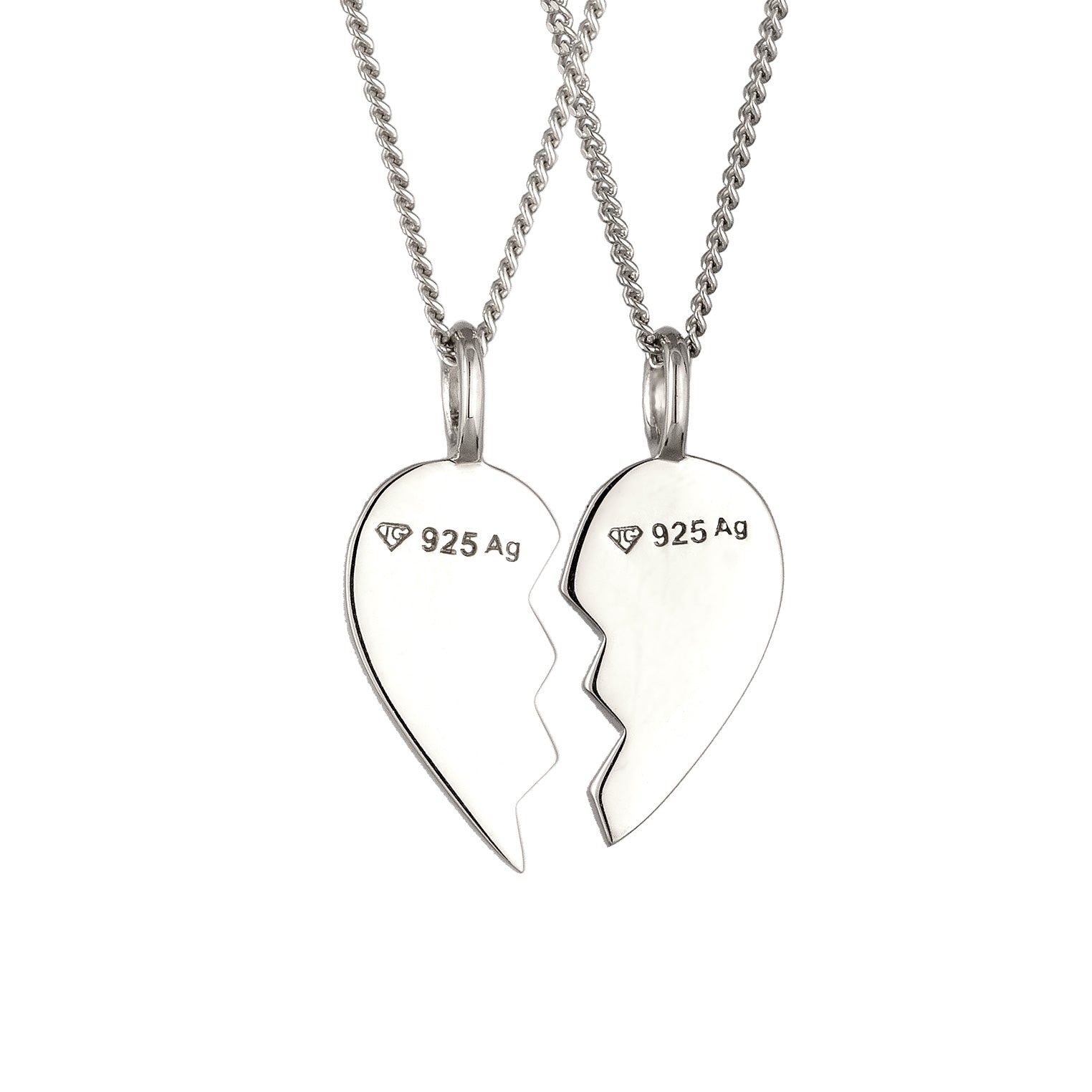 Silver Kalung Perhiasan Perak 925 Wanita Heart Friendship