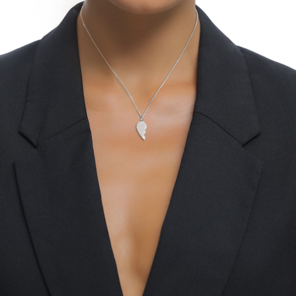 Silver Kalung Perhiasan Perak 925 Wanita Heart Friendship