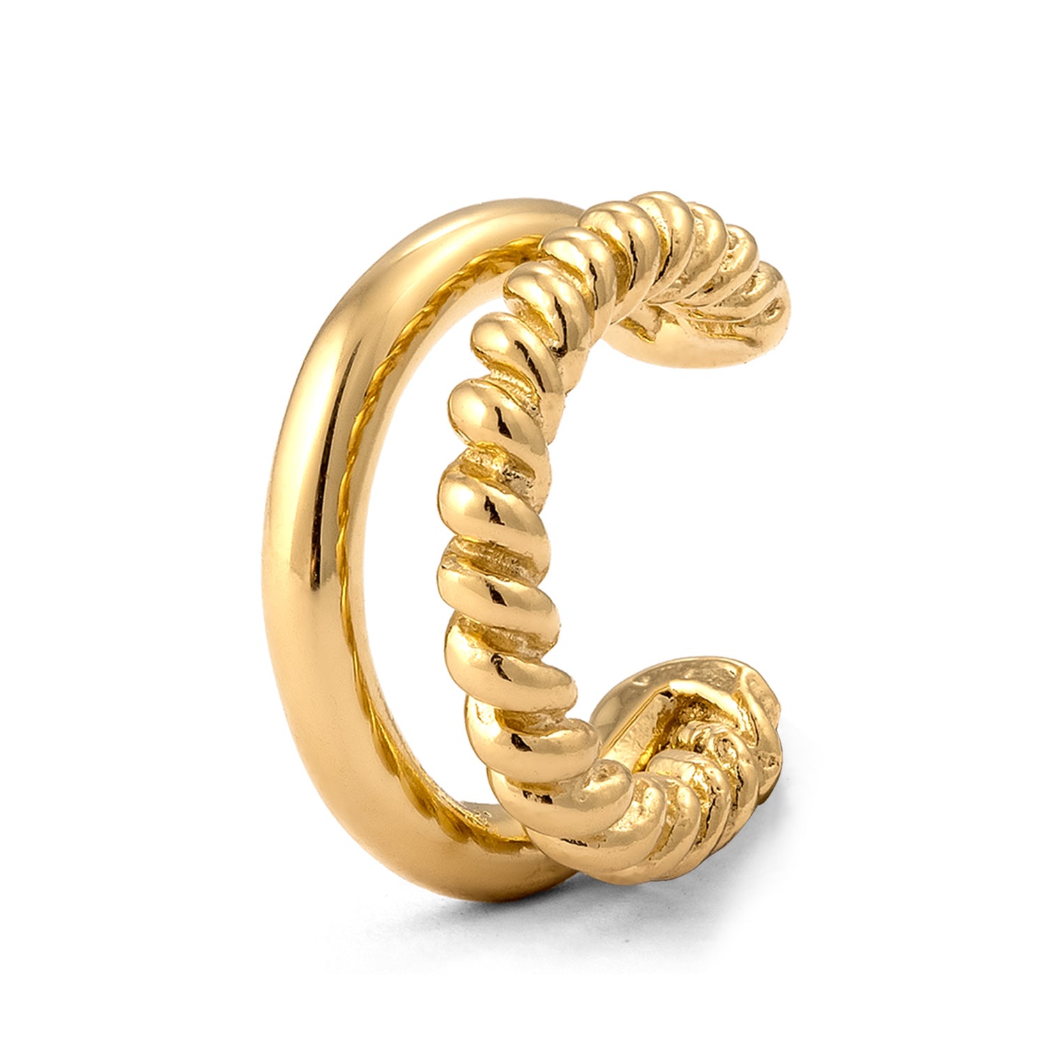 Gold Anting Perhiasan Perak 925 Wanita Earcuff Gold Plated