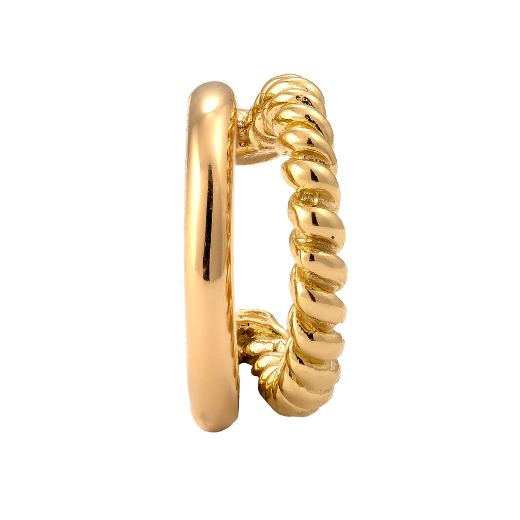 Gold Anting Perhiasan Perak 925 Wanita Earcuff Gold Plated