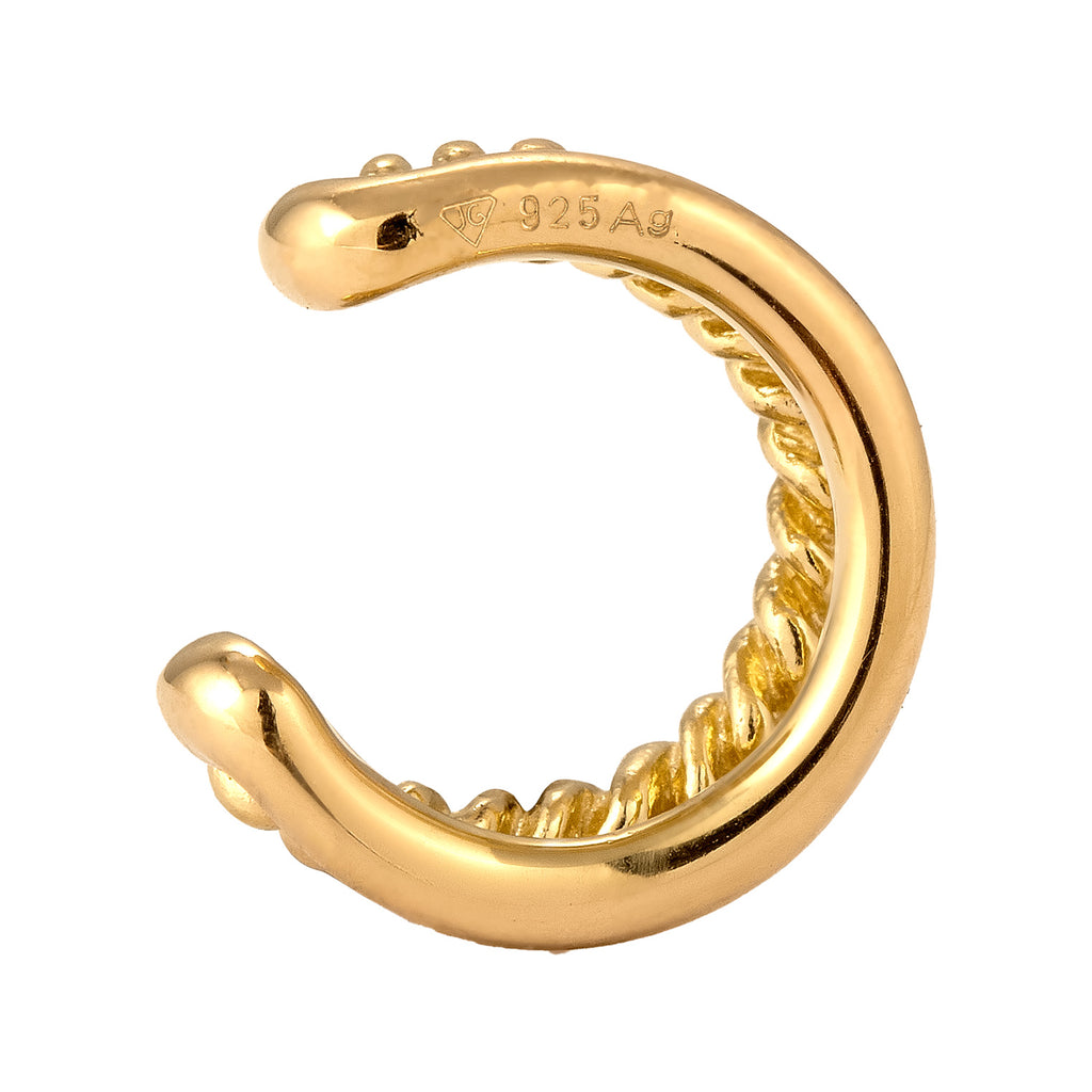 Gold Anting Perhiasan Perak 925 Wanita Earcuff Gold Plated