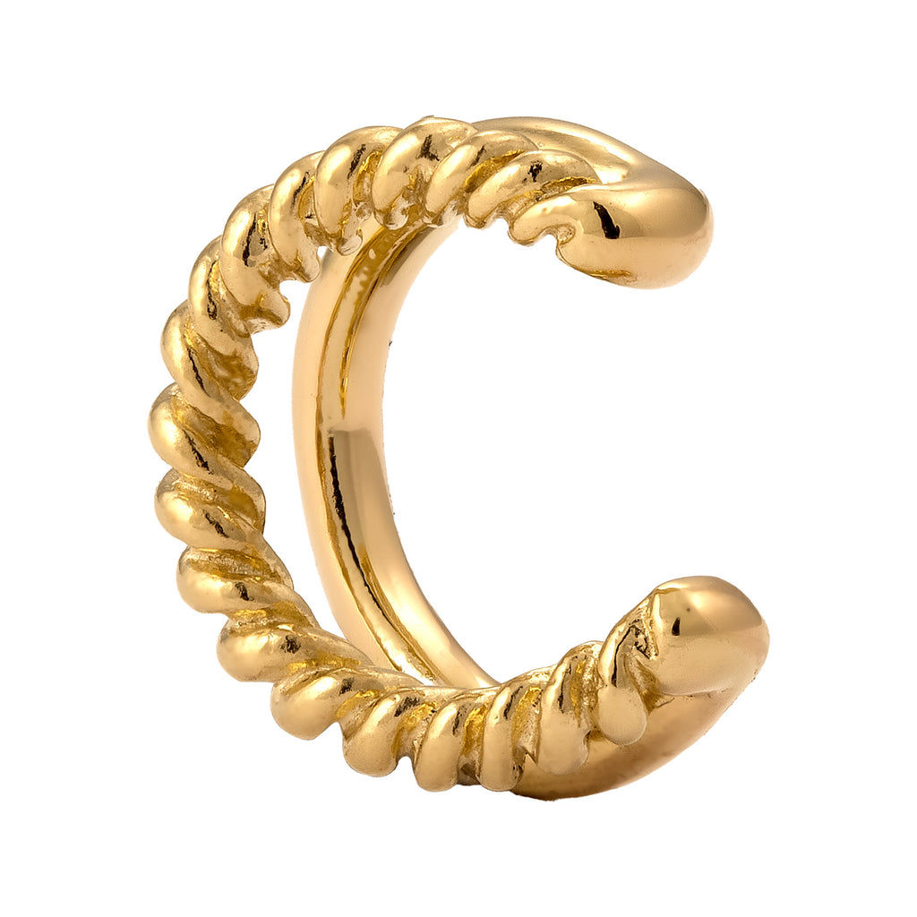 Gold Anting Perhiasan Perak 925 Wanita Earcuff Gold Plated