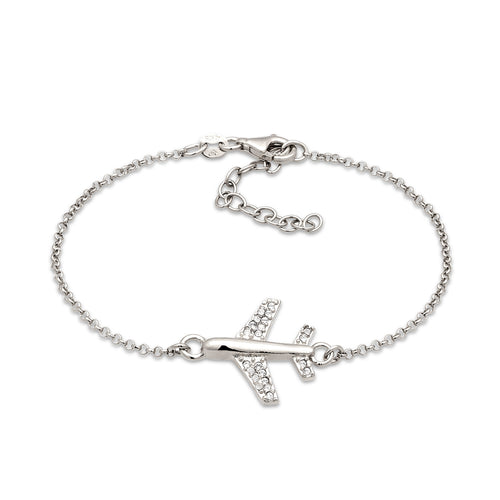 Gelang perak 925 dengan design plane elegan Elli Jewelry
