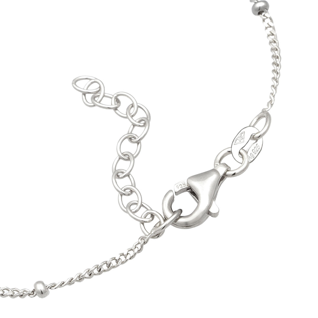 Silver Gelang Perhiasan Perak 925 Wanita Crystals Pink