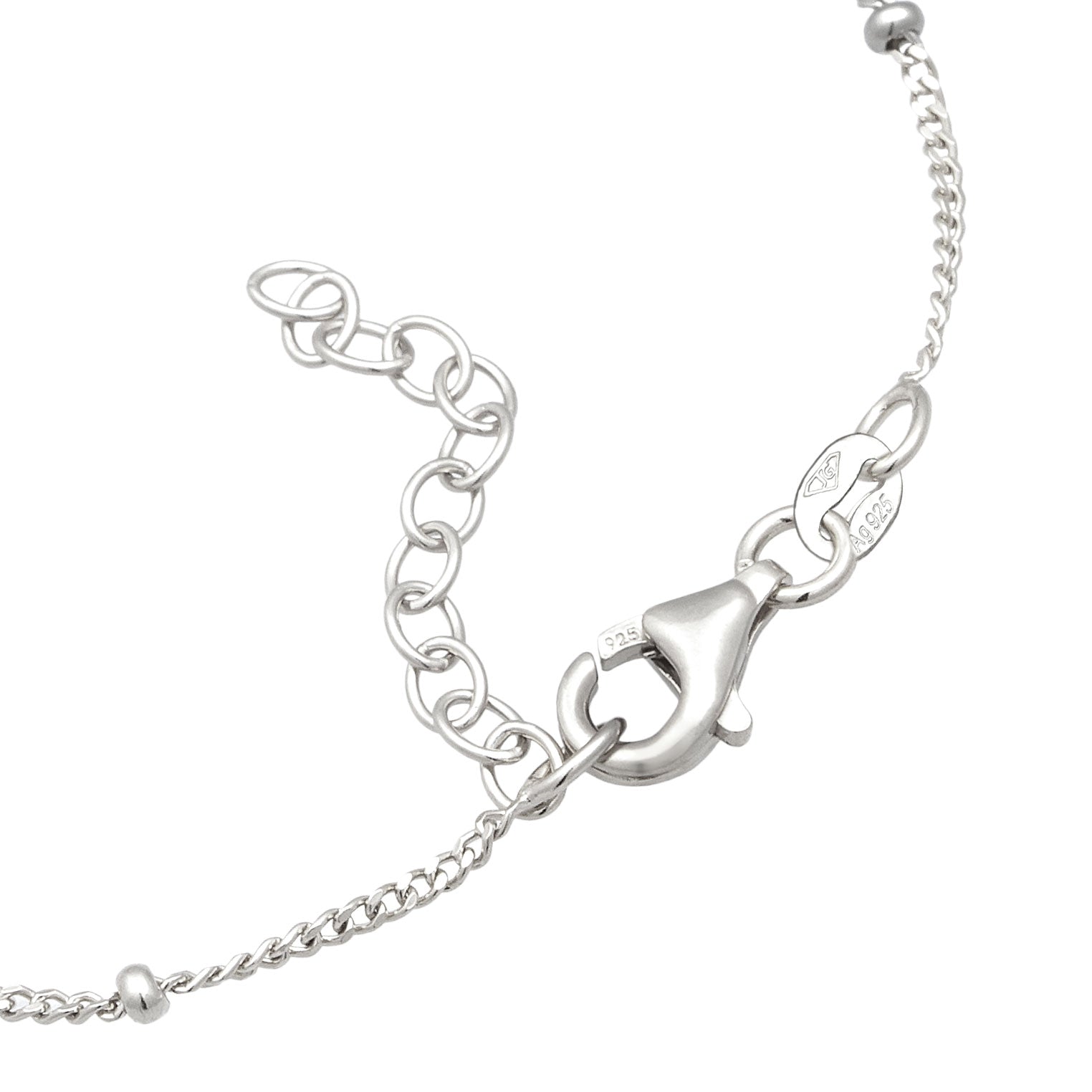 Silver Gelang Perhiasan Perak 925 Wanita Crystals Pink