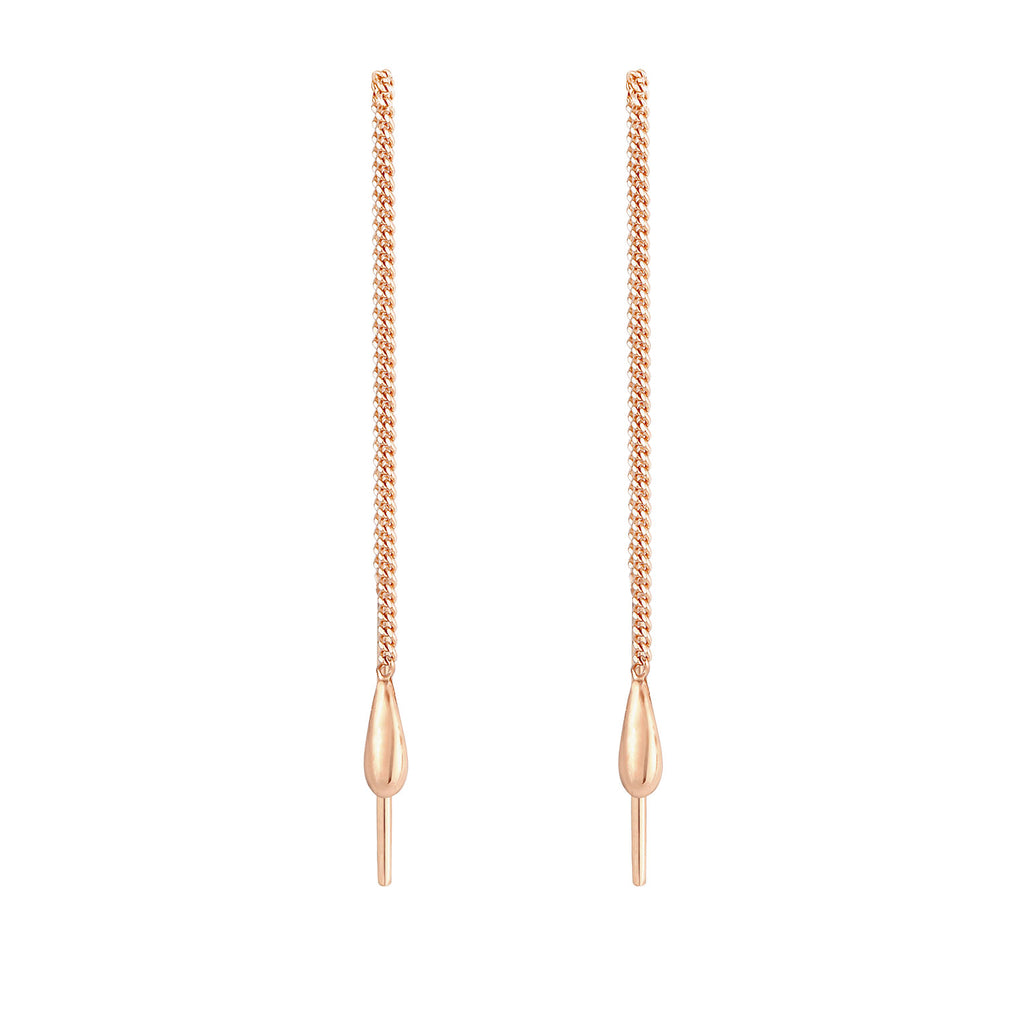 Rosegold Anting Perhiasan Perak 925 Wanita Drop Mini Rosegold Plated
