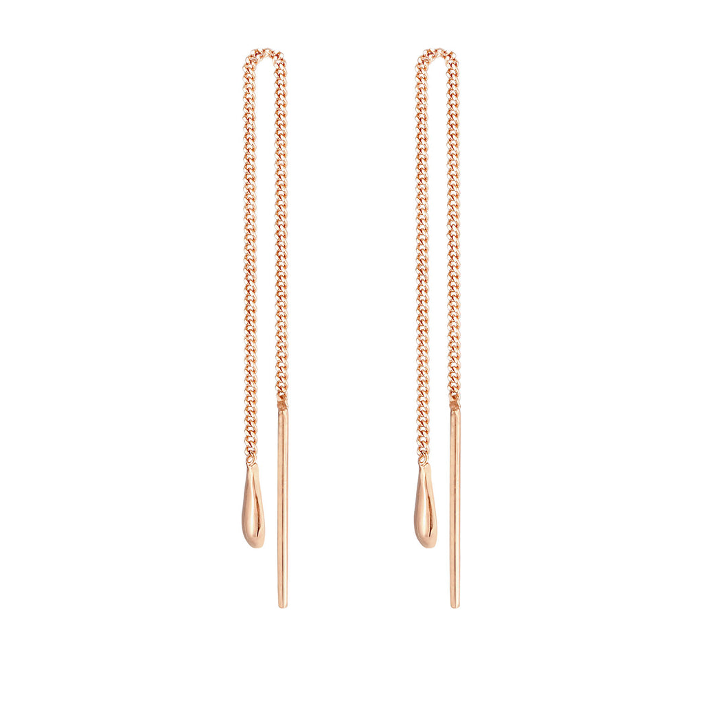 Rosegold Anting Perhiasan Perak 925 Wanita Drop Mini Rosegold Plated