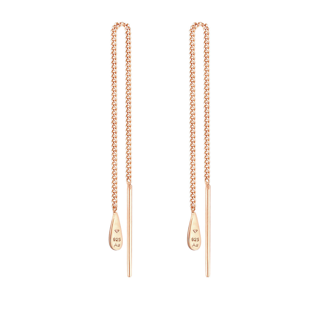 Rosegold Anting Perhiasan Perak 925 Wanita Drop Mini Rosegold Plated