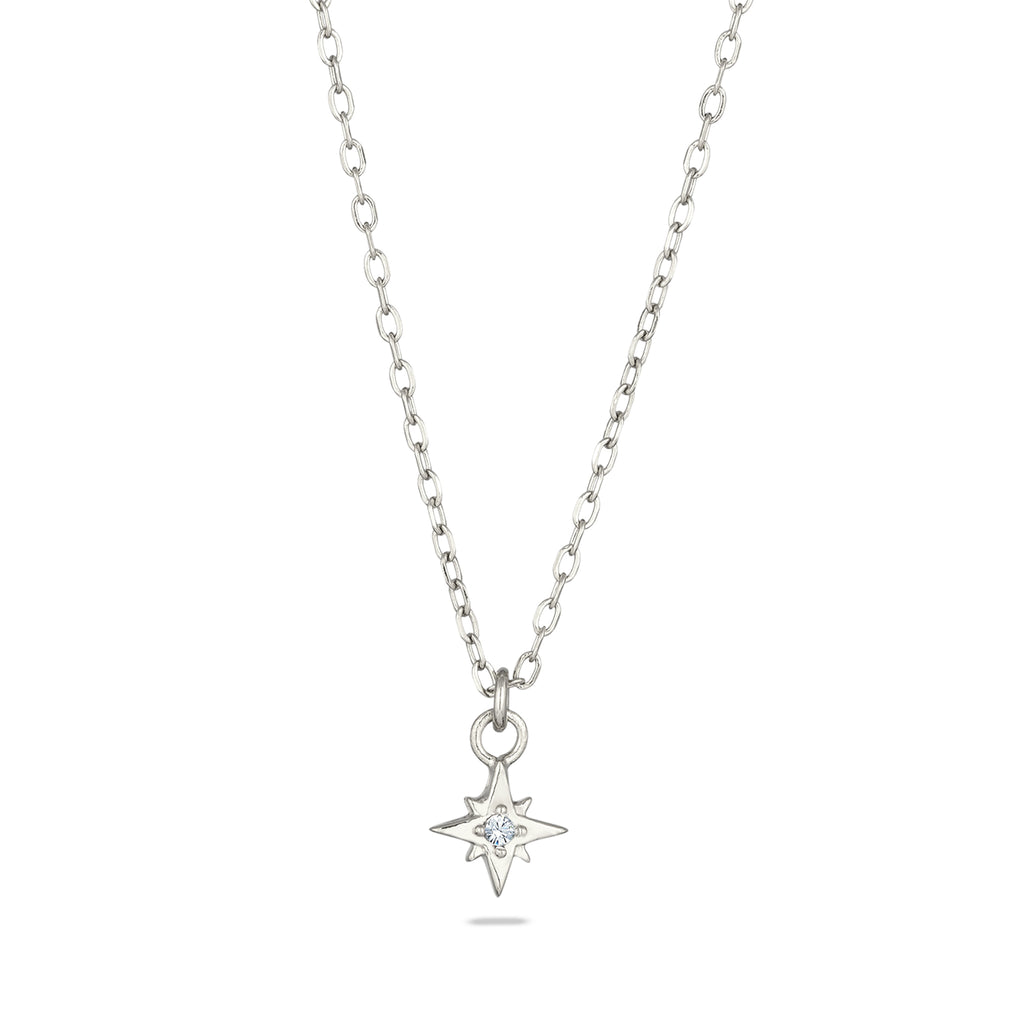 North Star Necklace 925 Silver – Embellished with Crystals by Swarovski®