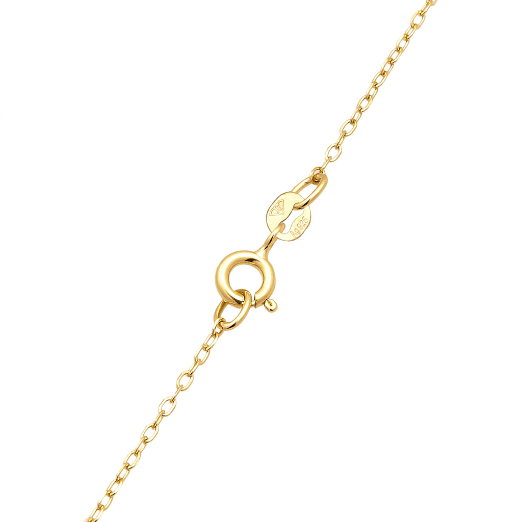 Gold Kalung Perhiasan Perak 925 Wanita Star with Crystals Gold Plated