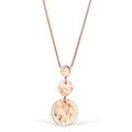 Rosegold Kalung Perhiasan Perak 925 Wanita Circle Pendant Plate Rosegold Plated