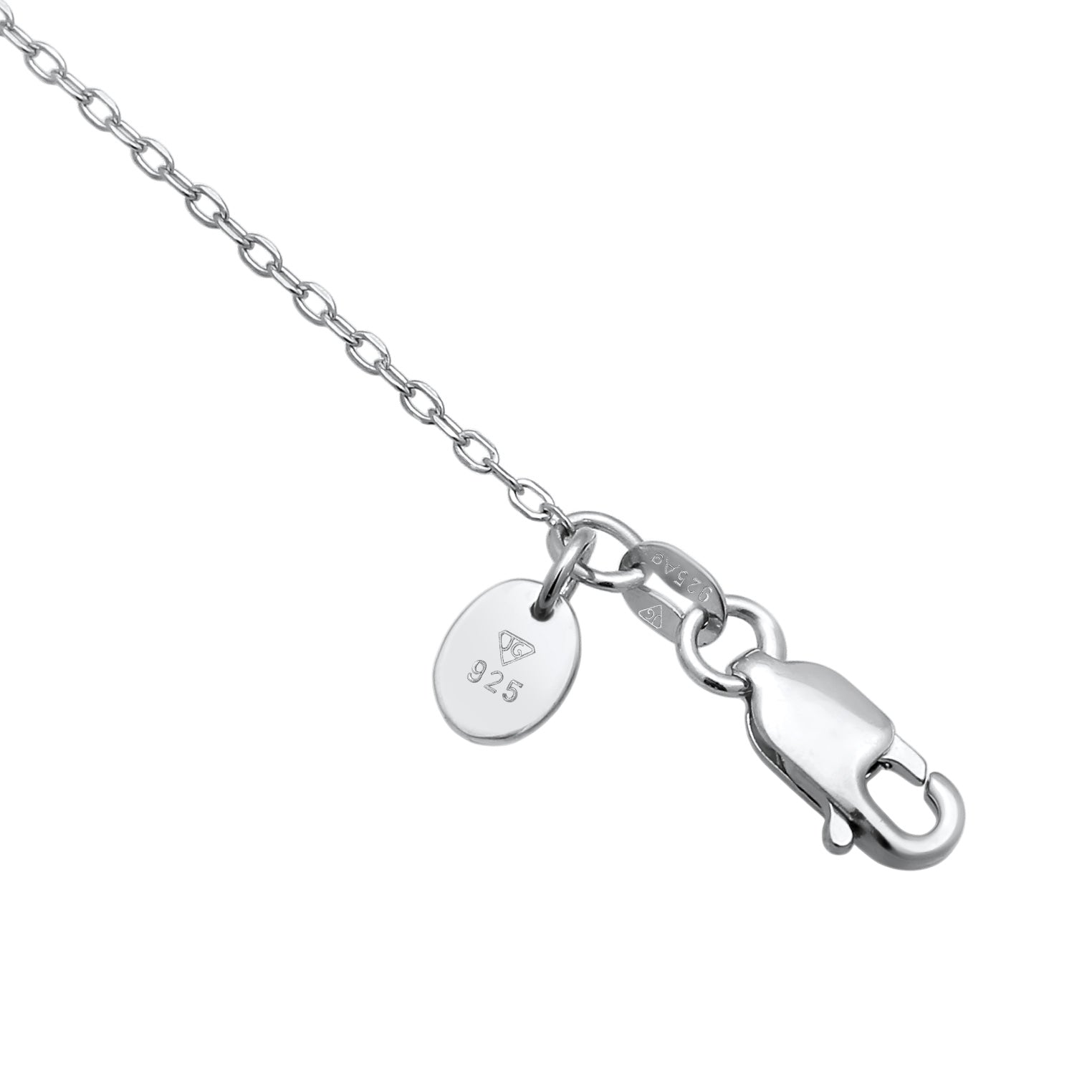 Silver Kalung Perhiasan Perak 925 Wanita Drop dengan Synthetic Emerald dan Zirconia