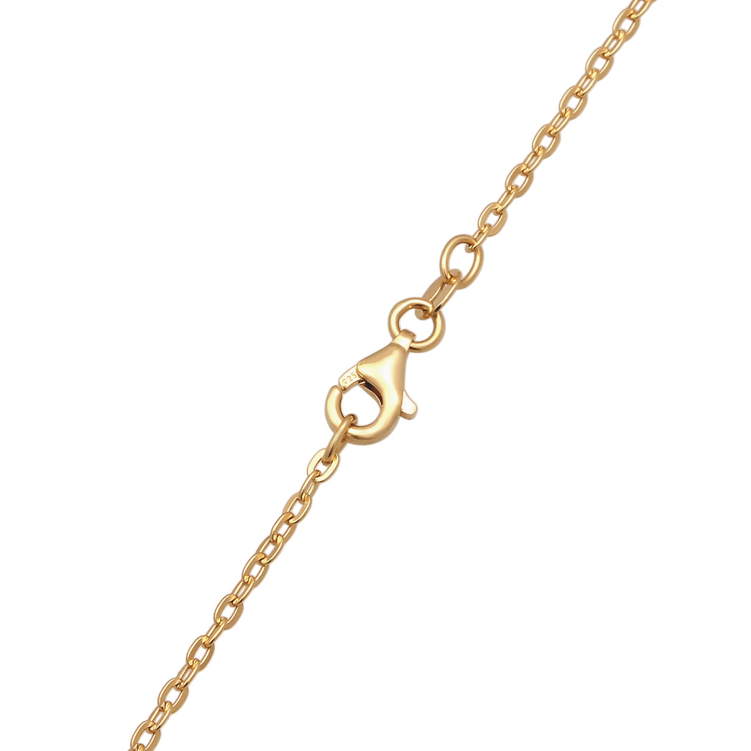 Gold Perhiasan Wanita Perak Asli Lapis Emas Kalung Circle Quartz and Synthetic Pearl