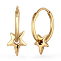 Gold Anting Perhiasan Perak 925 Wanita Star Creole Gold Plated