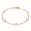 Gold Gelang Perhiasan Perak 925 Wanita Butterfly White Crystals Gold Plated