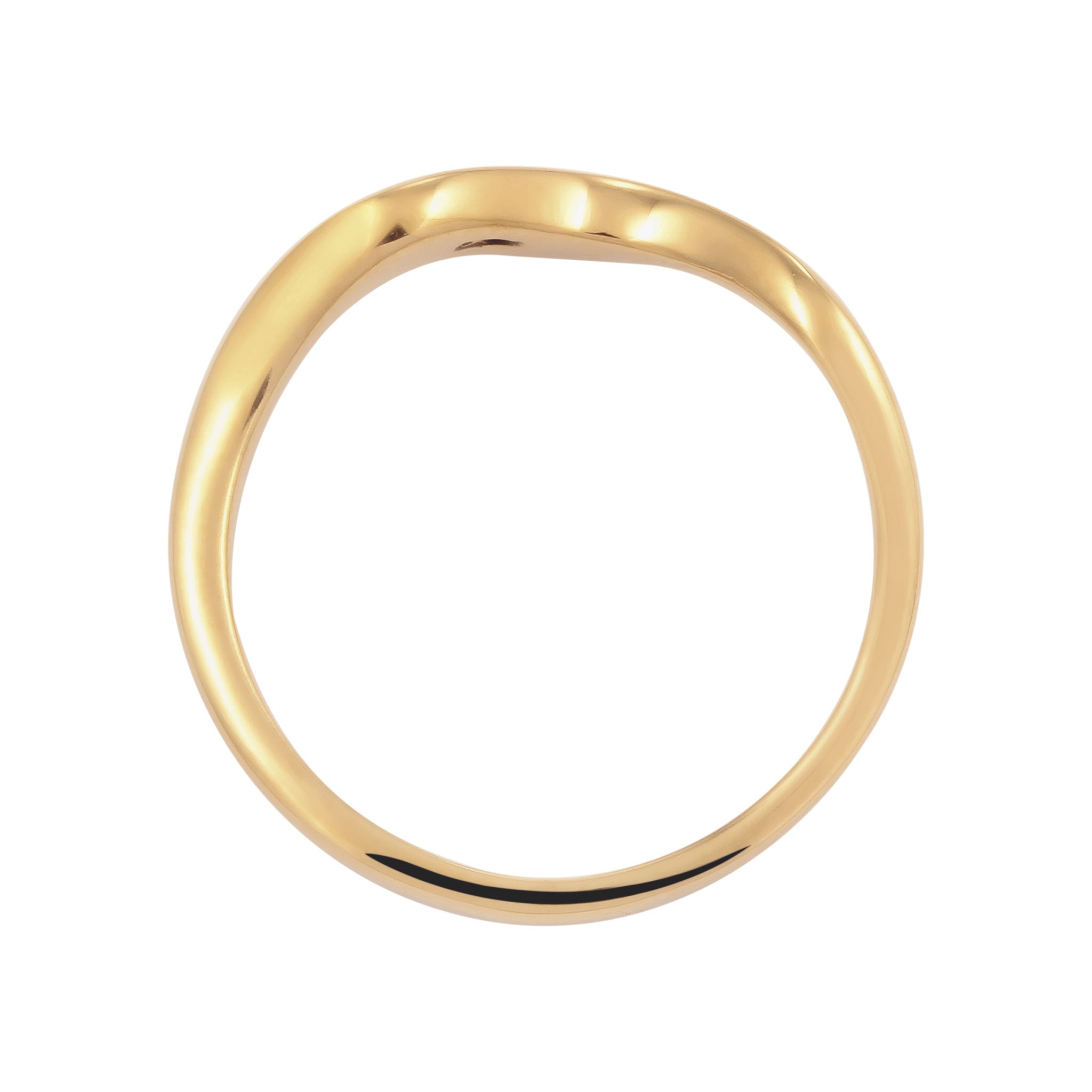Gold Perhiasan Wanita Perak Asli Lapis Emas Cincin Organic White Topaz