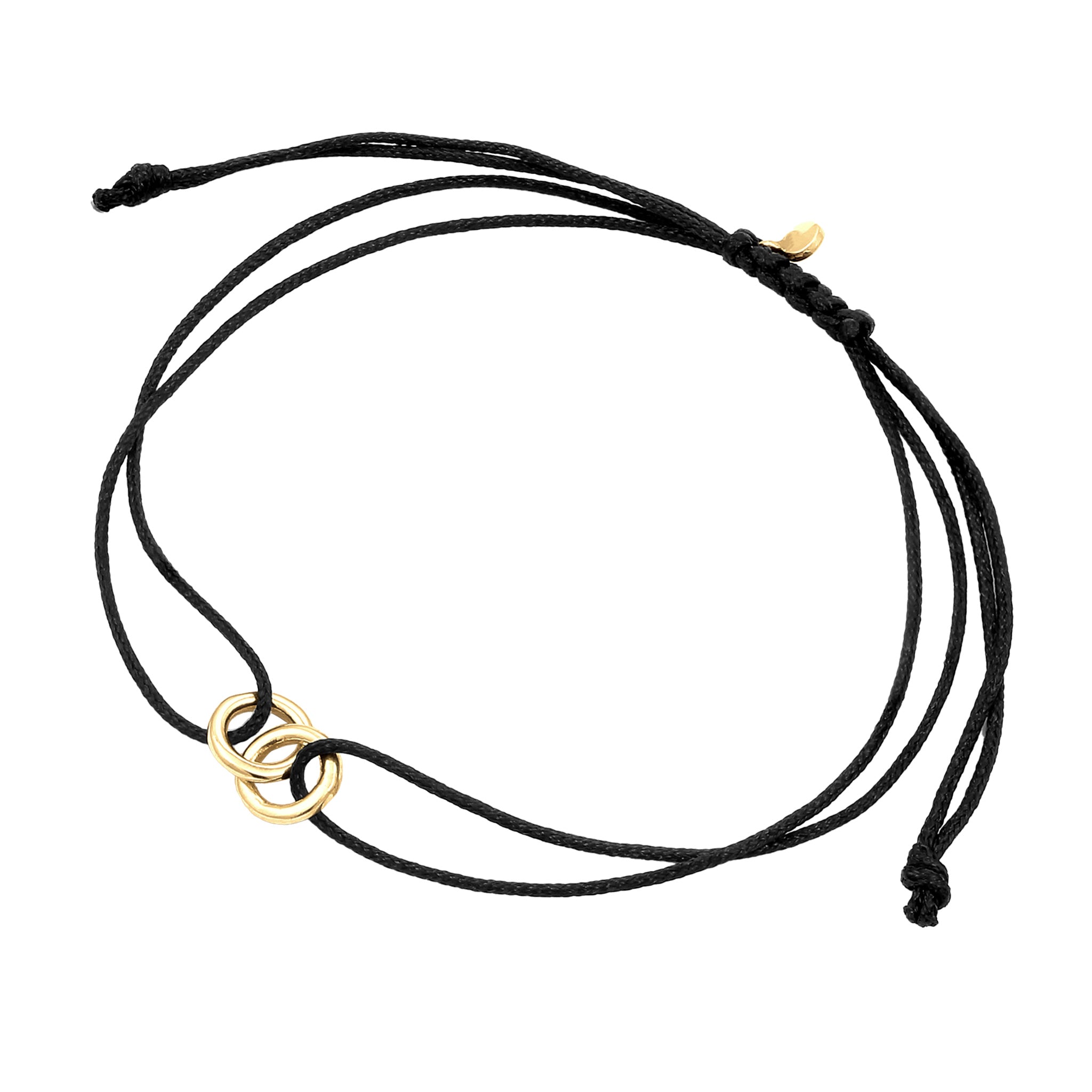Gold Perhiasan Wanita Perak Asli Lapis Emas Gelang Circle Nylon
