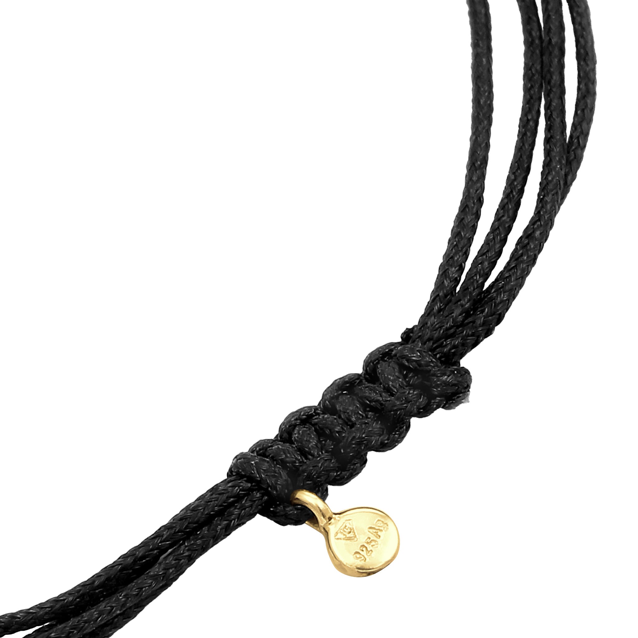 Gold Perhiasan Wanita Perak Asli Lapis Emas Gelang Circle Nylon
