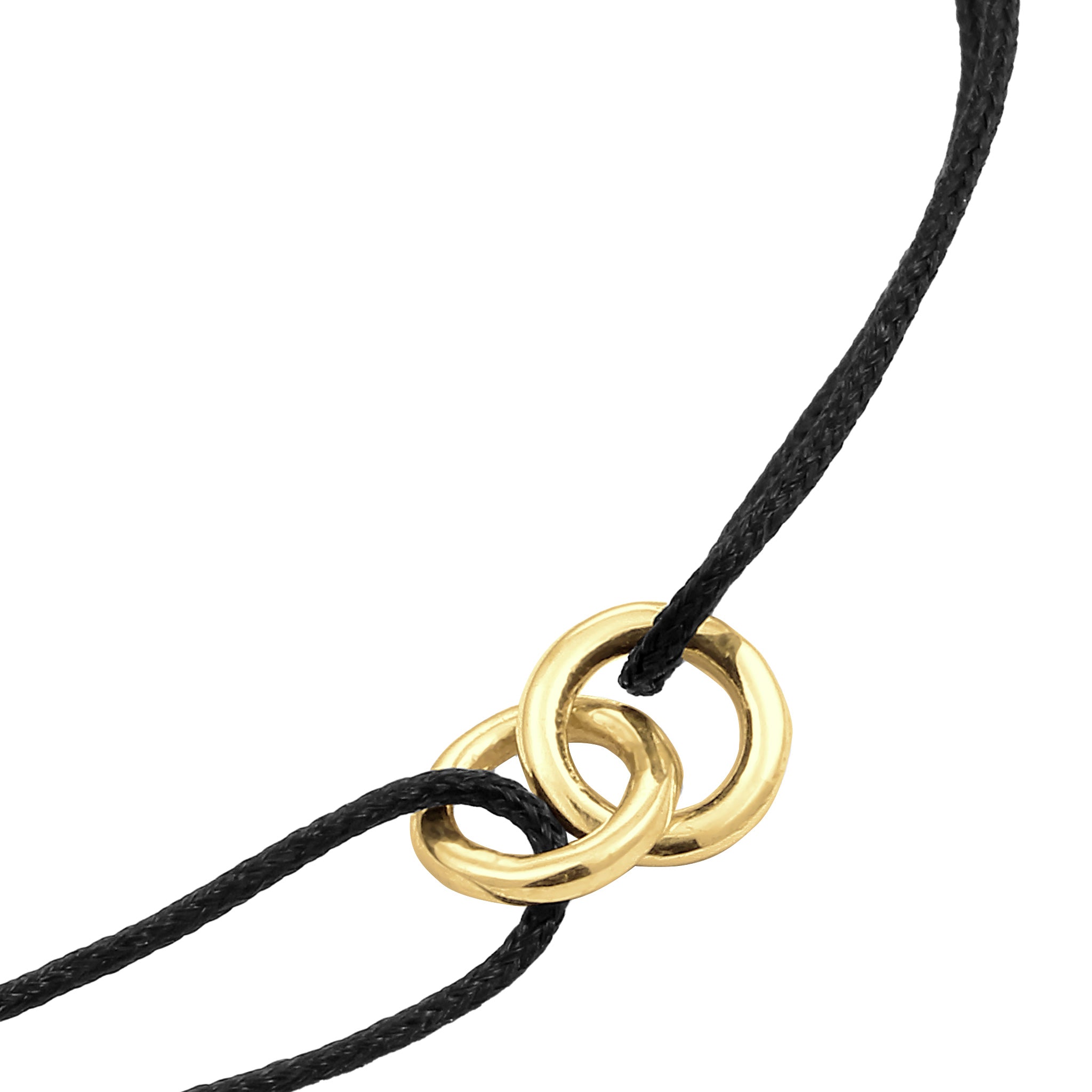 Gold Perhiasan Wanita Perak Asli Lapis Emas Gelang Circle Nylon