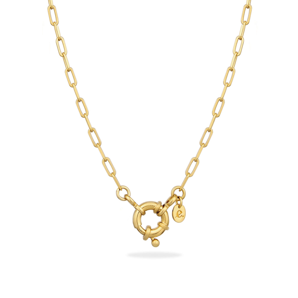 Gold Perhiasan Wanita Perak Asli Lapis Emas Kalung Link Chain