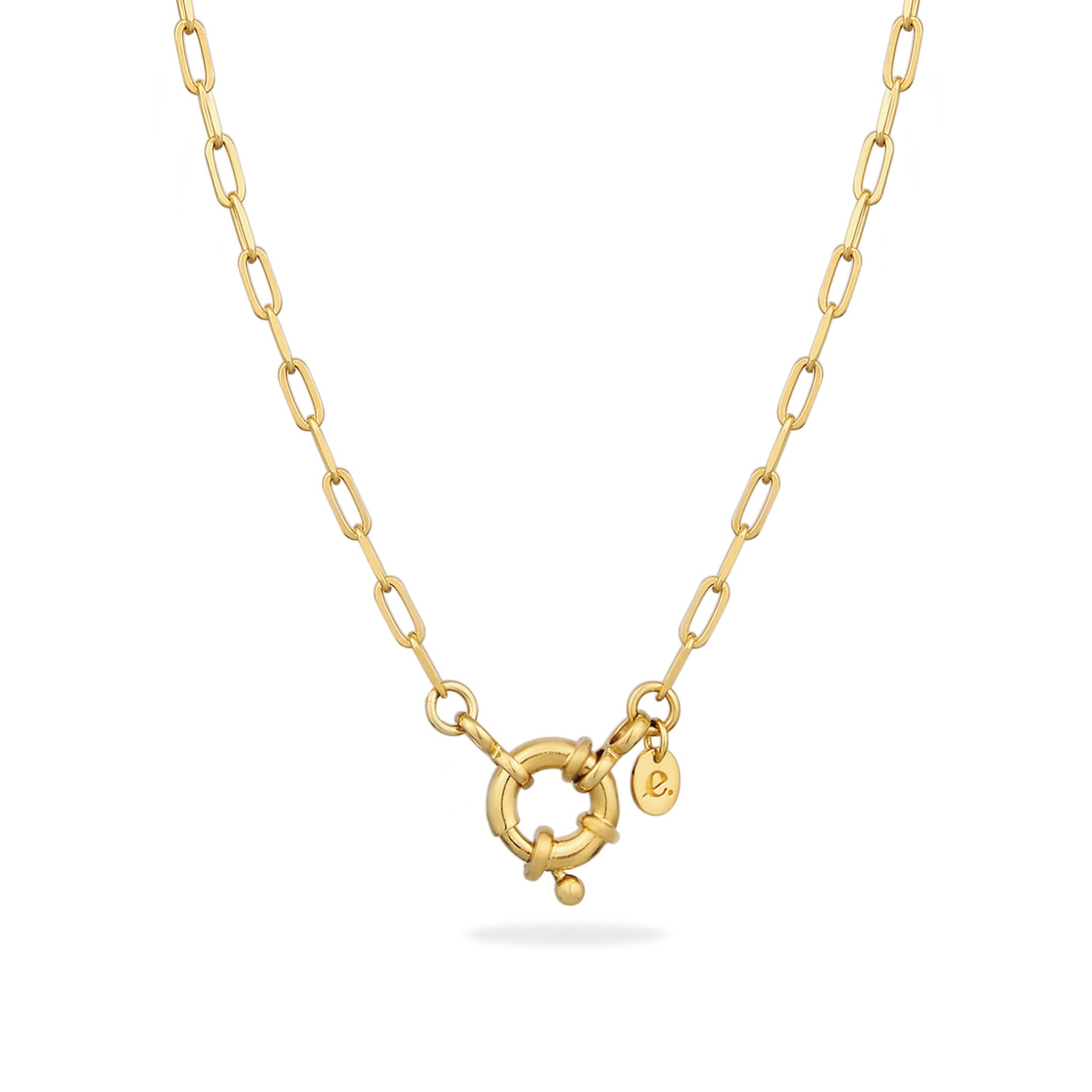 Gold Perhiasan Wanita Perak Asli Lapis Emas Kalung Link Chain