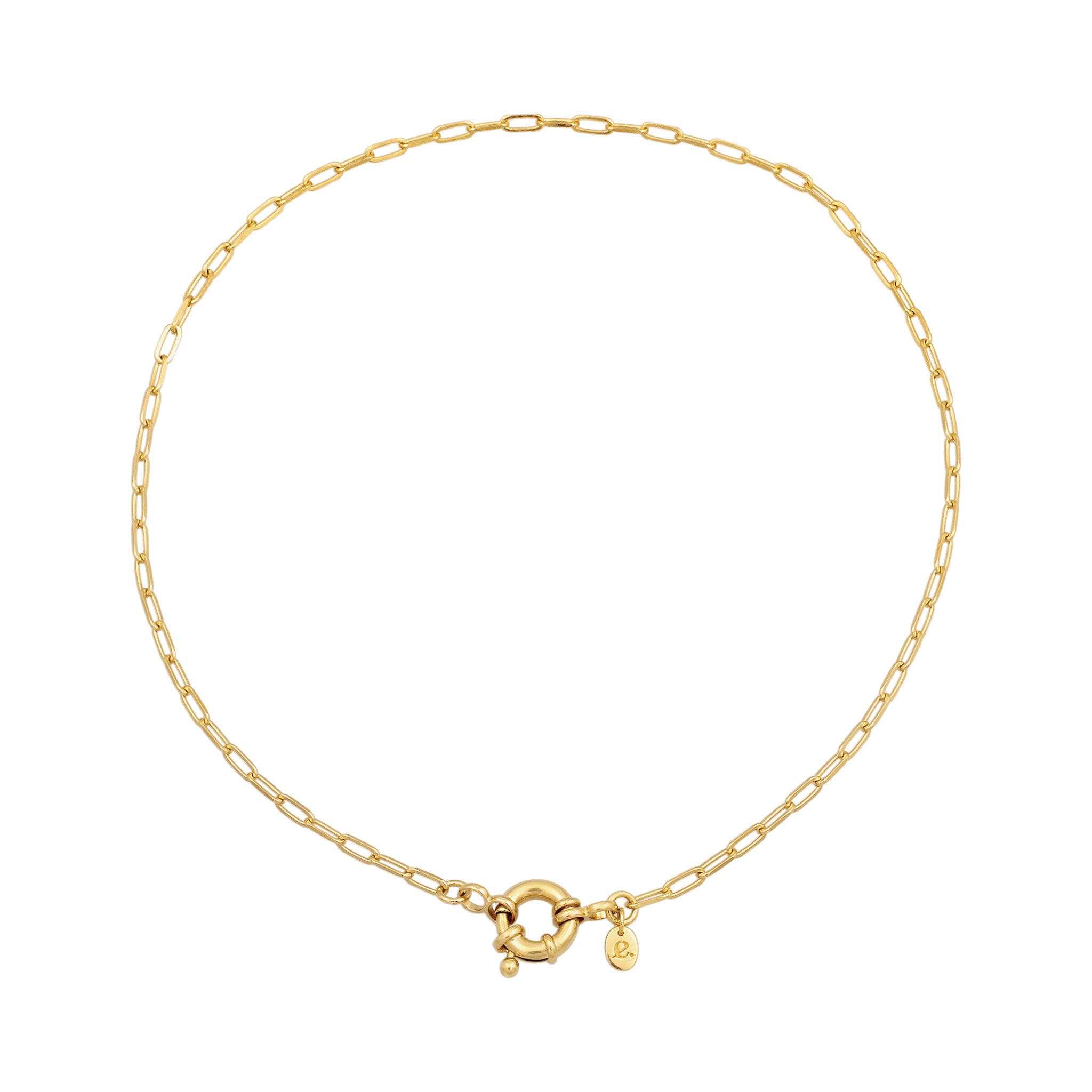 Gold Perhiasan Wanita Perak Asli Lapis Emas Kalung Link Chain