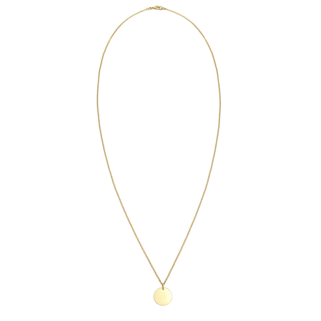Gold Basic Circle engravable 925 Strerling Silver