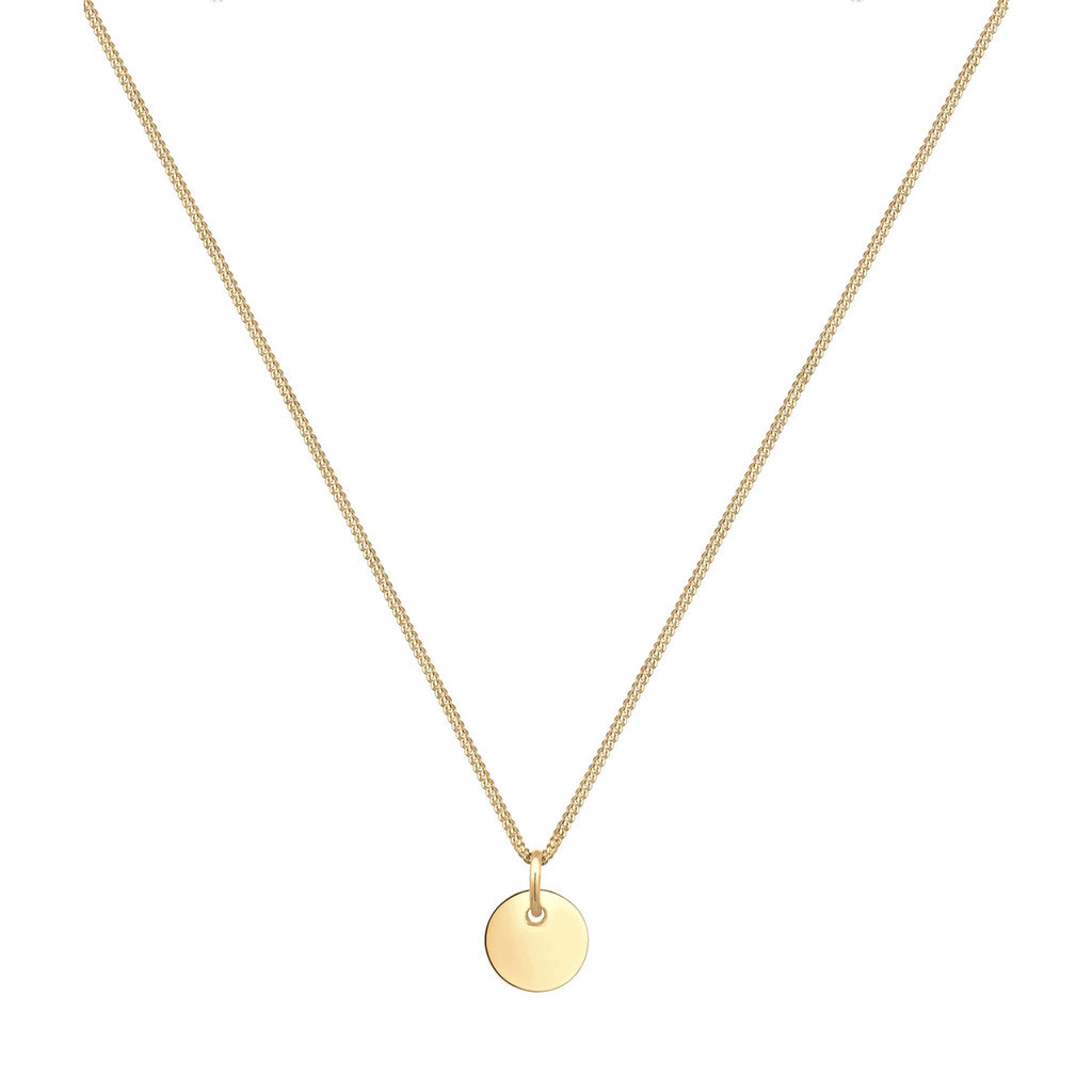Gold Minimalis Circle engravable 925 Strerling Silver