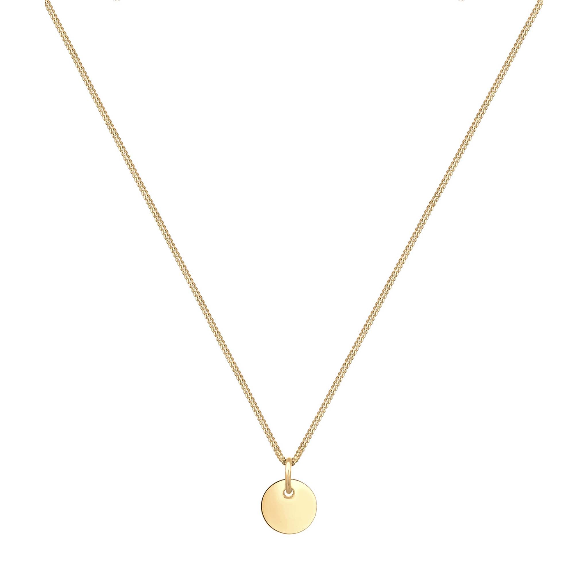 Gold Minimalis Circle engravable 925 Strerling Silver