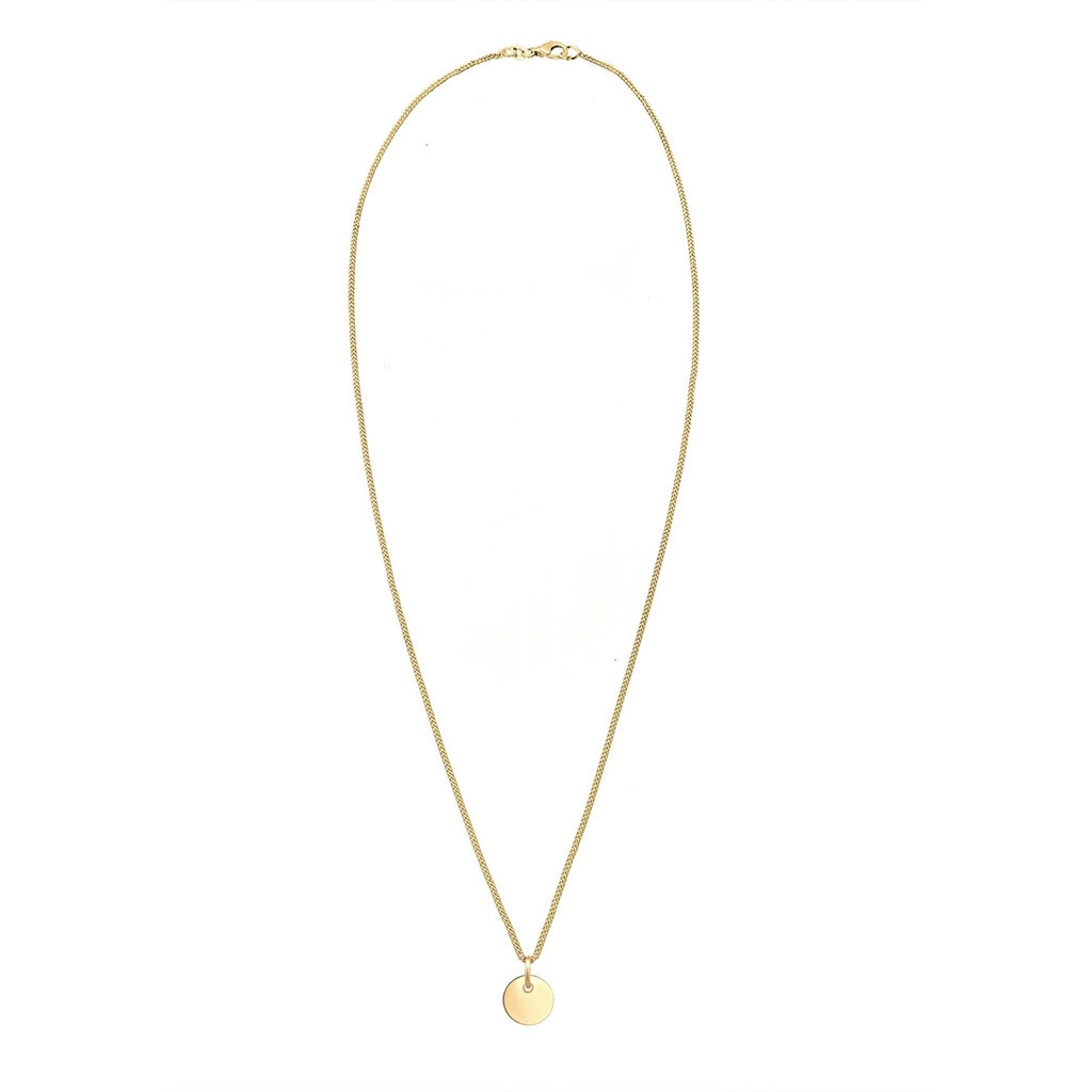 Gold Minimalis Circle engravable 925 Strerling Silver