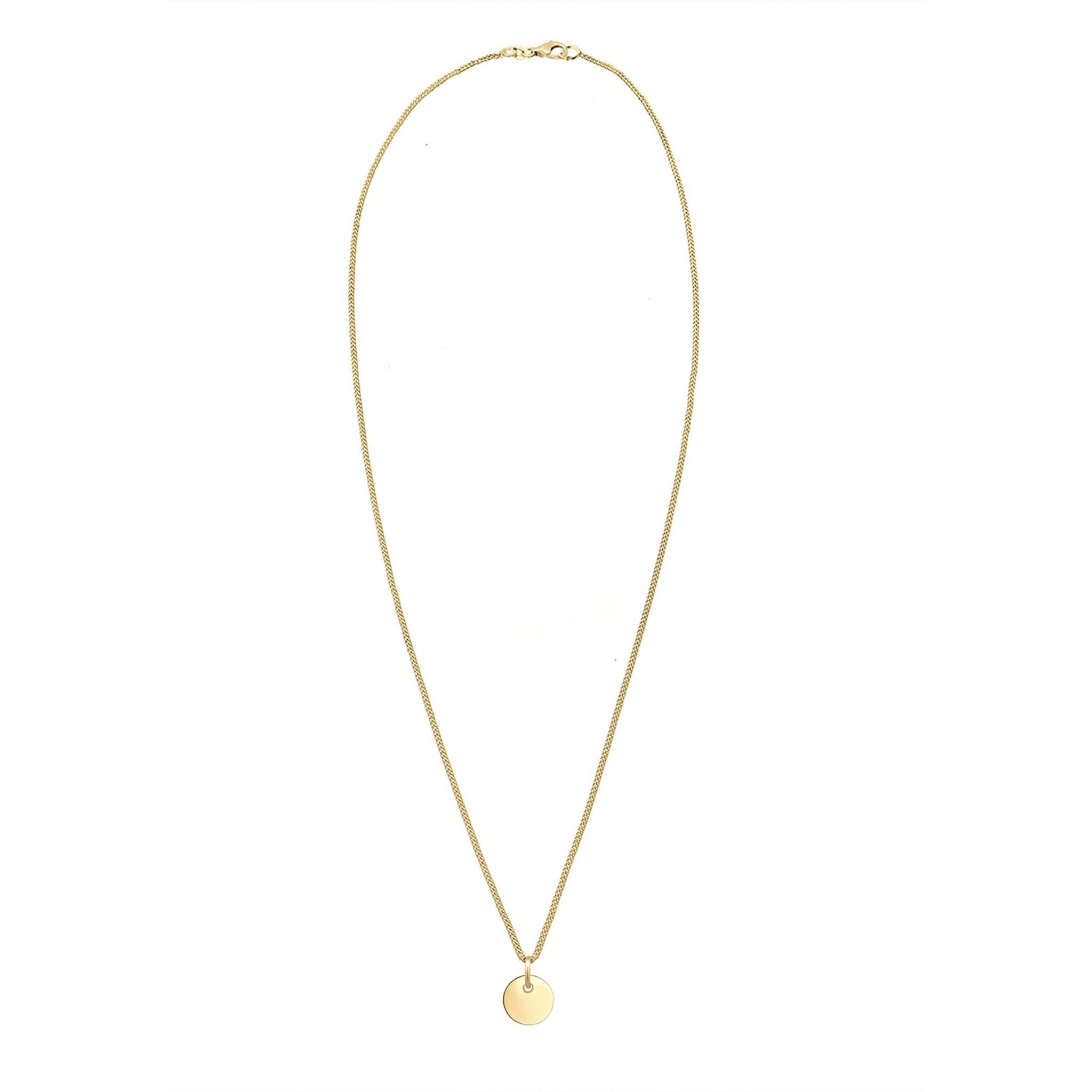 Gold Minimalis Circle engravable 925 Strerling Silver