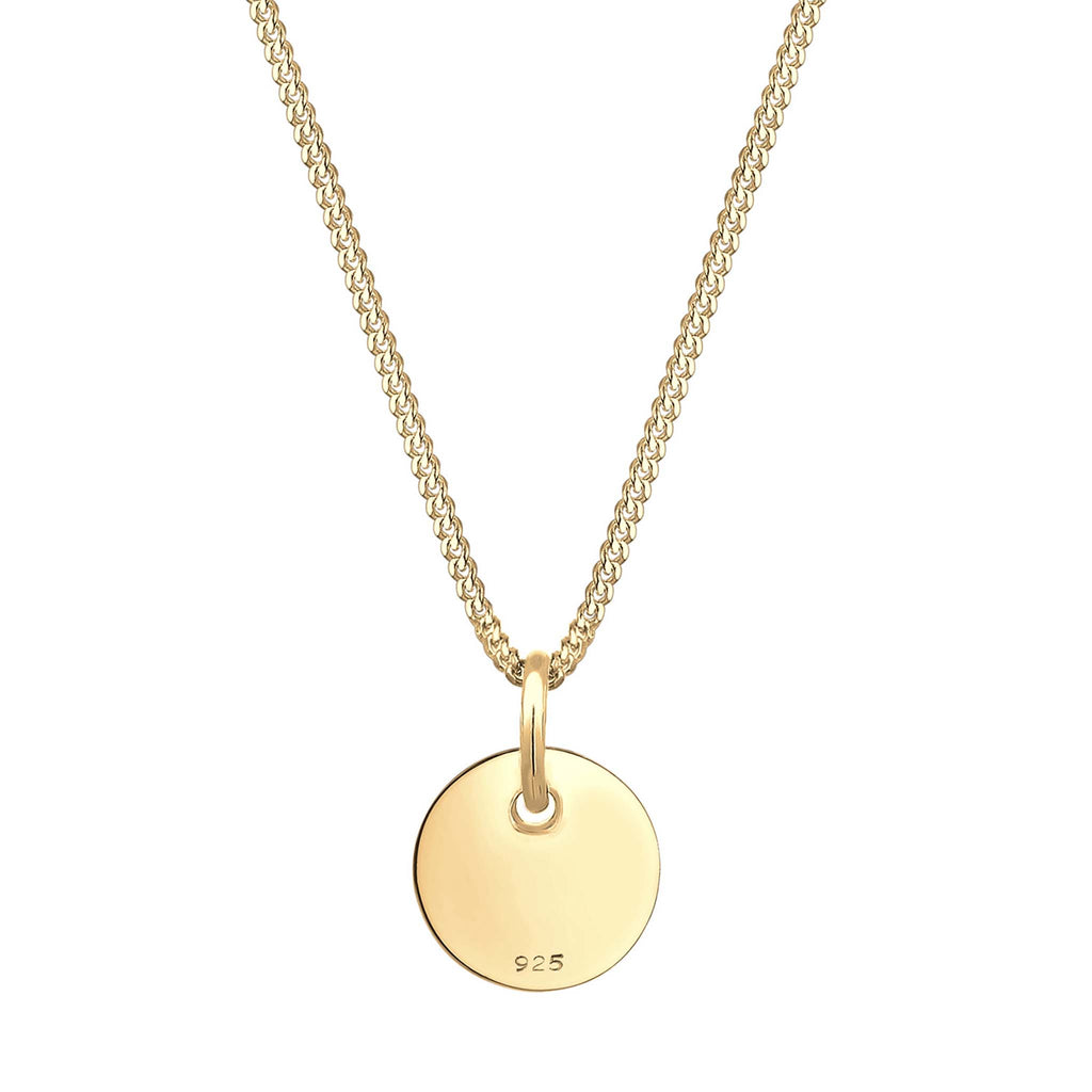 Gold Minimalis Circle engravable 925 Strerling Silver