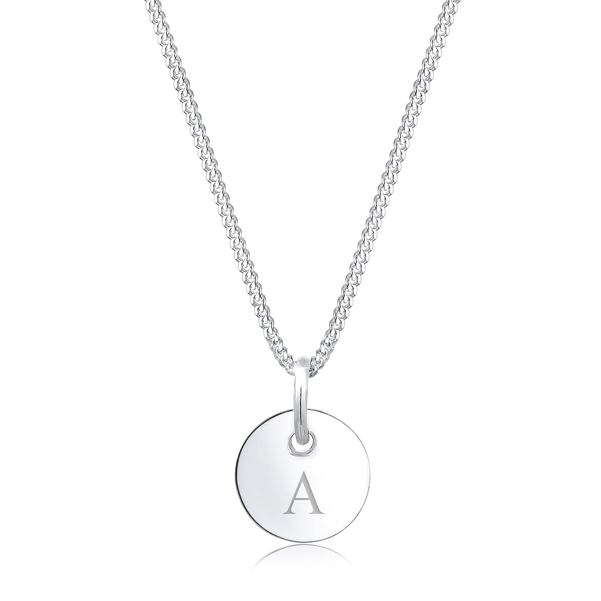 Silver Minimalis Circle engravable 925 Strerling Silver