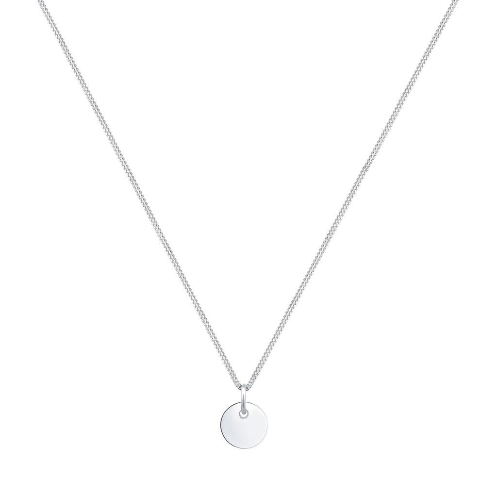 Silver Minimalis Circle engravable 925 Strerling Silver