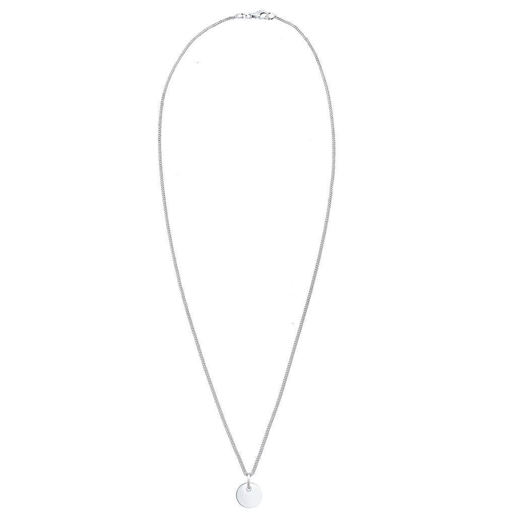 Silver Minimalis Circle engravable 925 Strerling Silver