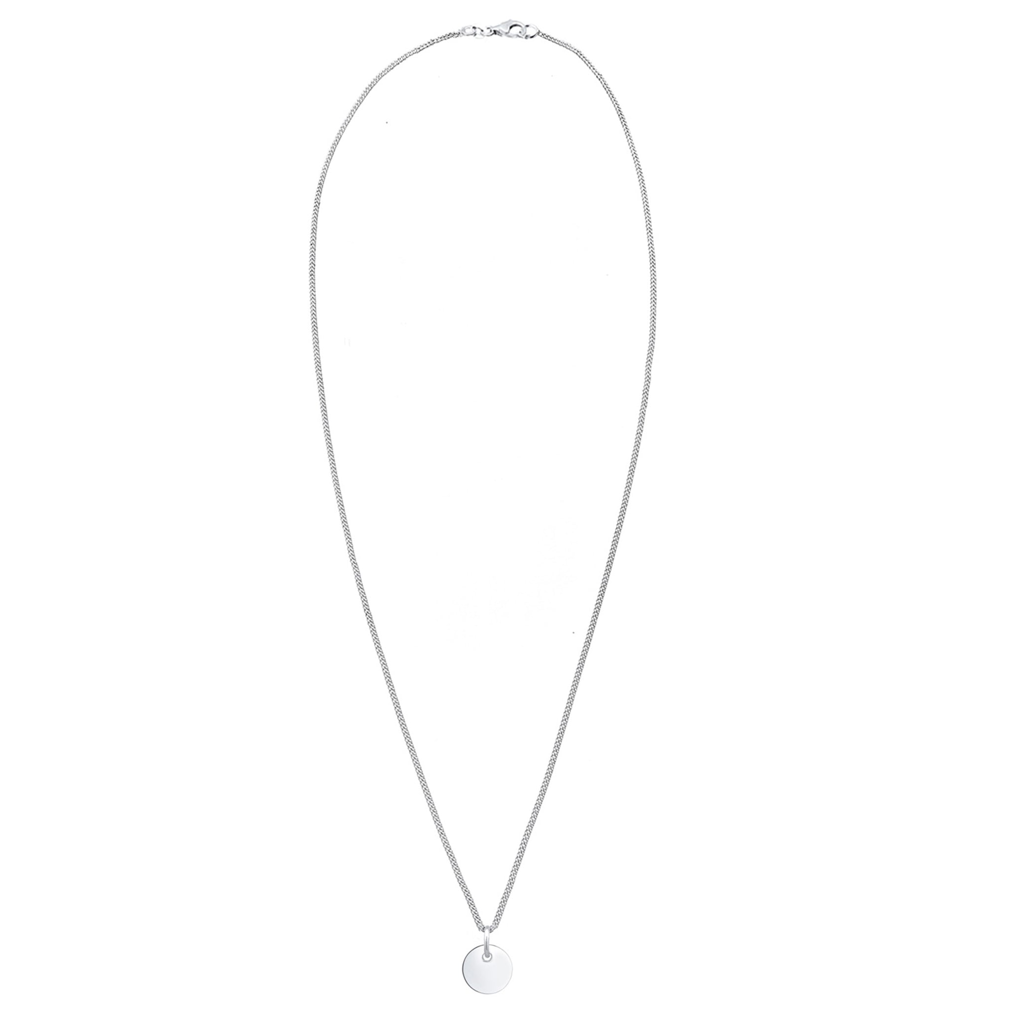 Silver Minimalis Circle engravable 925 Strerling Silver