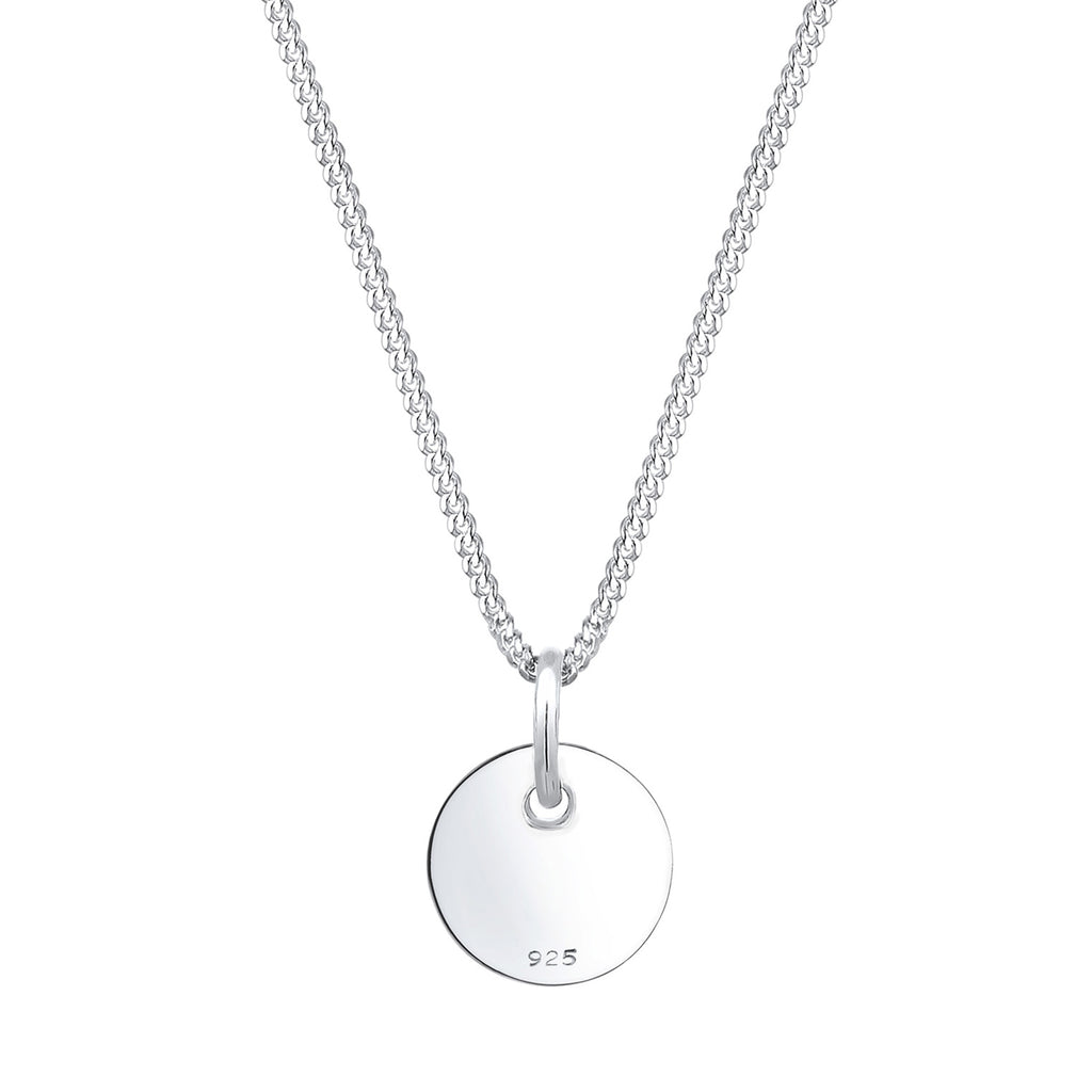 Silver Minimalis Circle engravable 925 Strerling Silver
