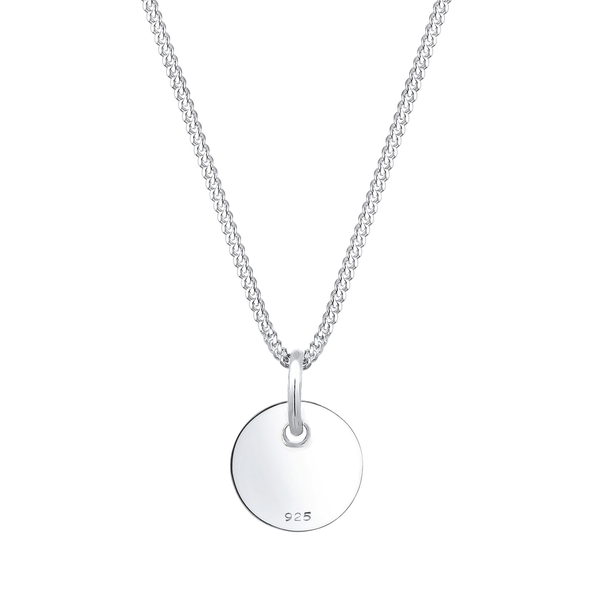 Silver Minimalis Circle engravable 925 Strerling Silver