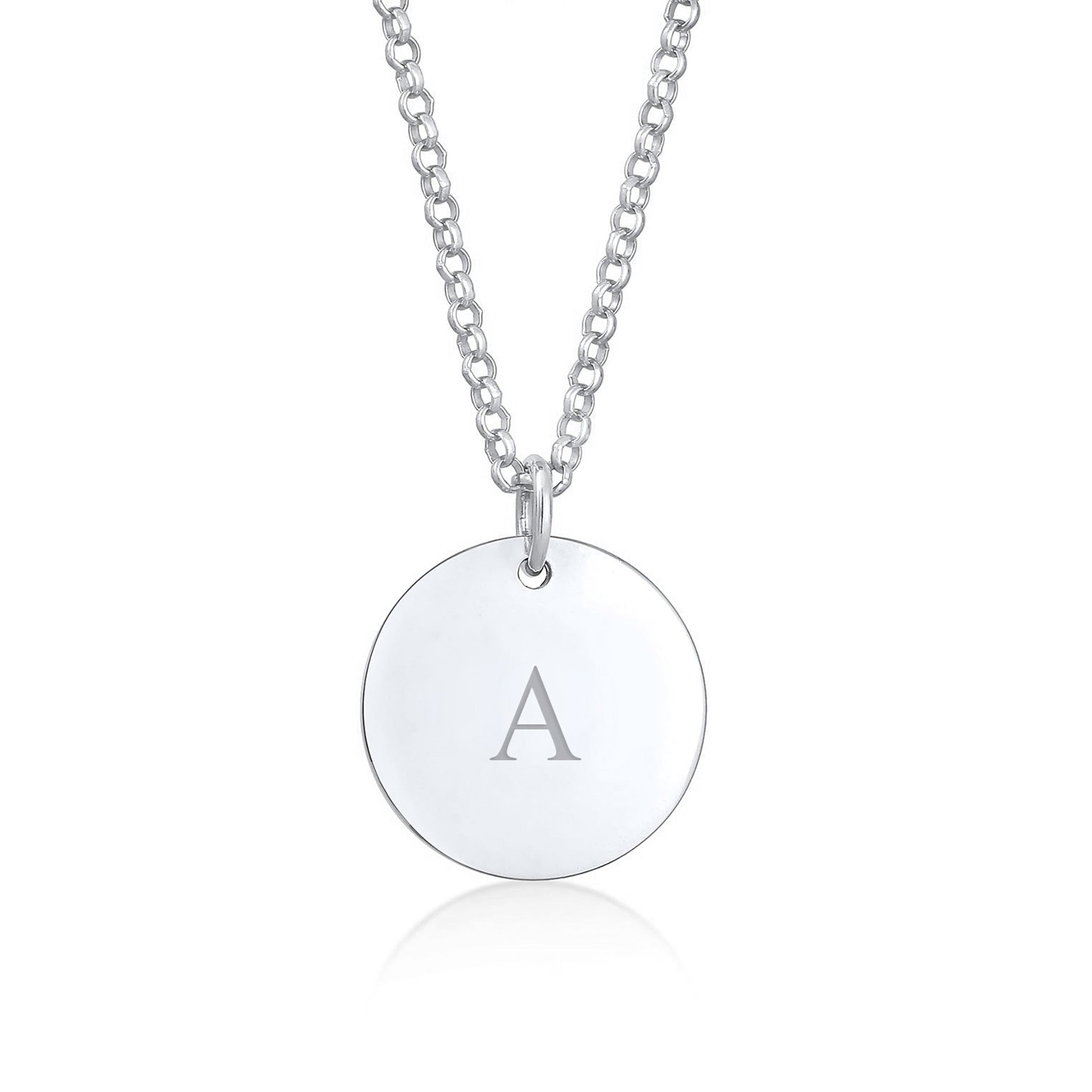 Silver Basic Circle engravable 925 Strerling Silver