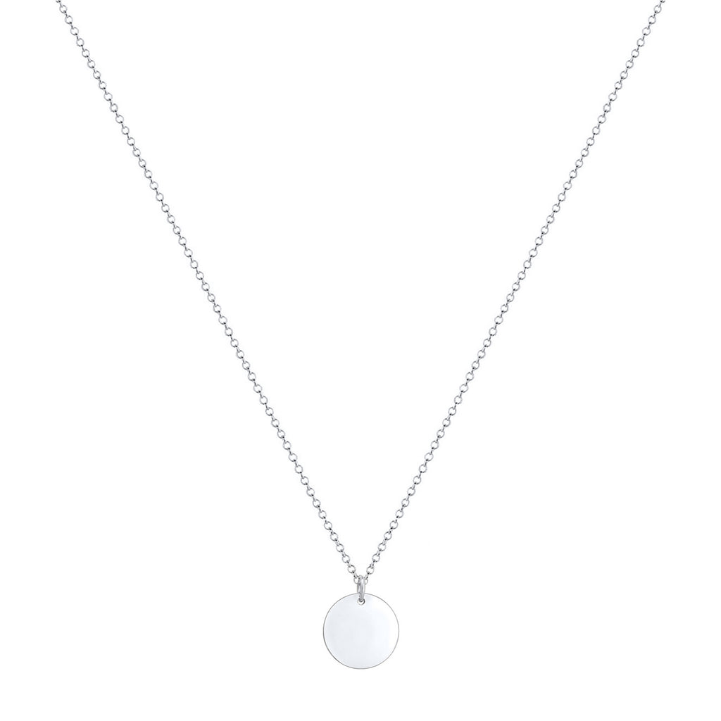 Silver Basic Circle engravable 925 Strerling Silver