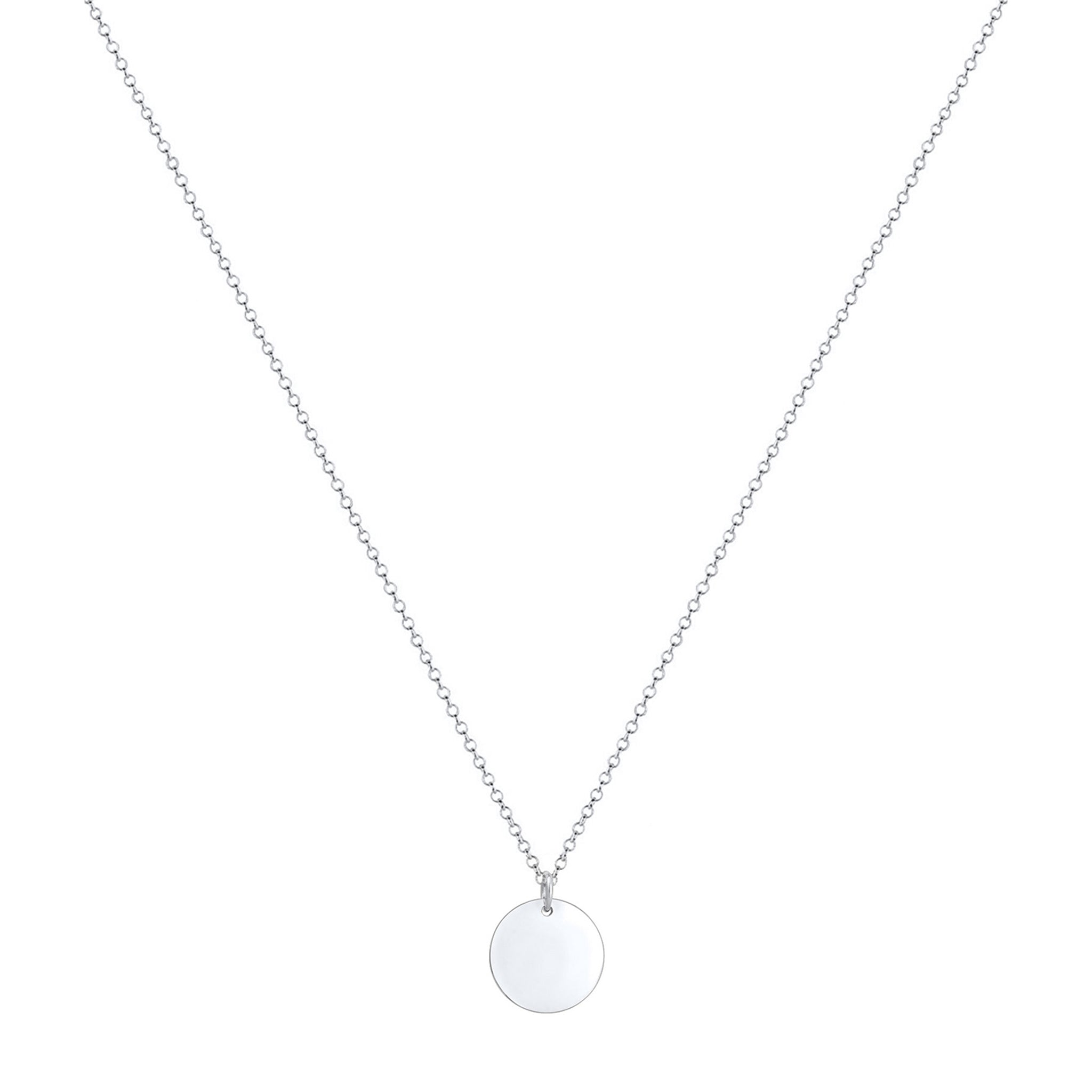 Silver Basic Circle engravable 925 Strerling Silver