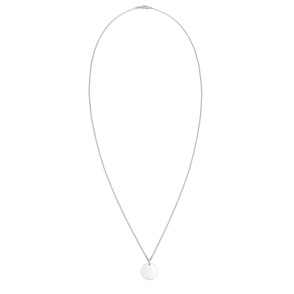 Silver Basic Circle engravable 925 Strerling Silver