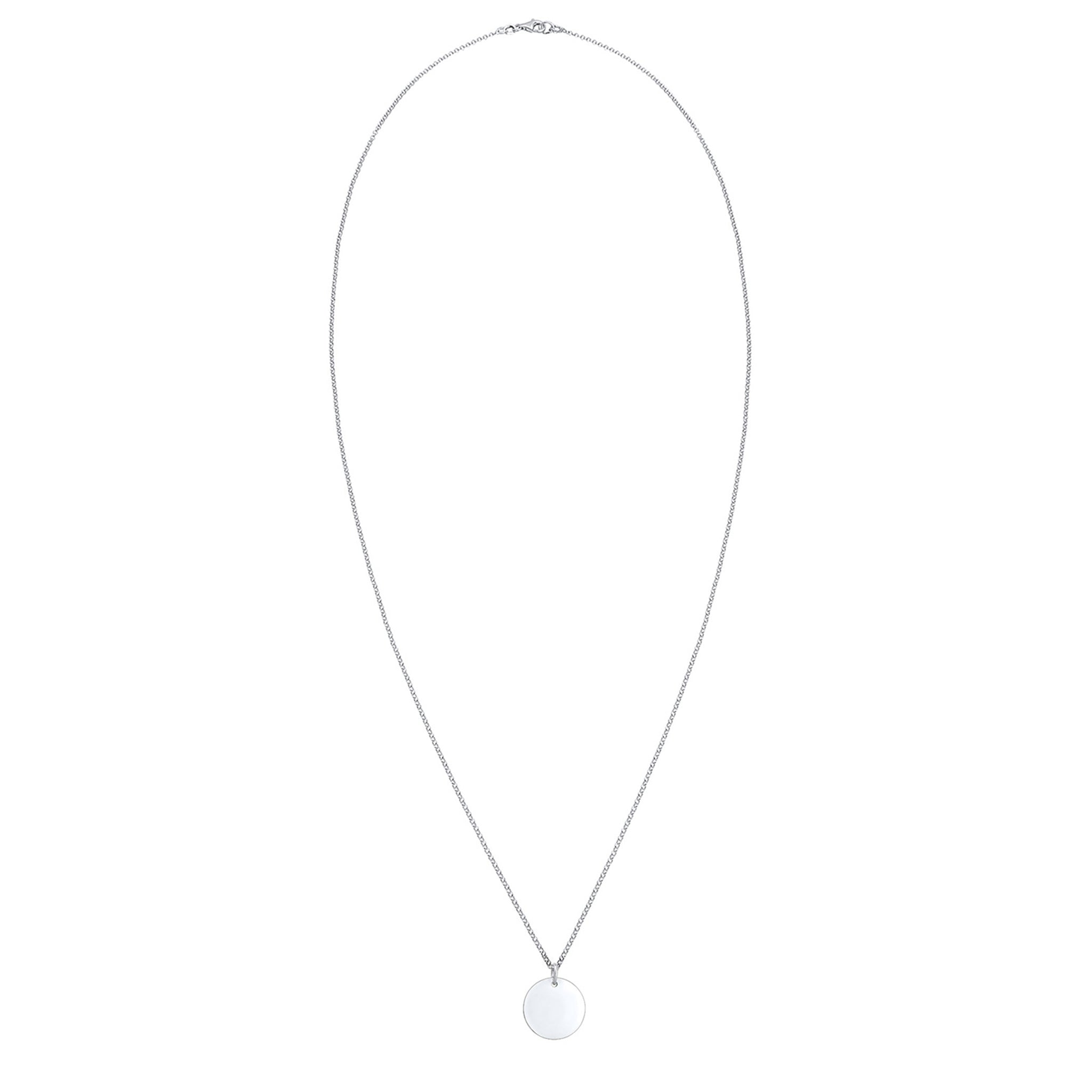 Silver Basic Circle engravable 925 Strerling Silver