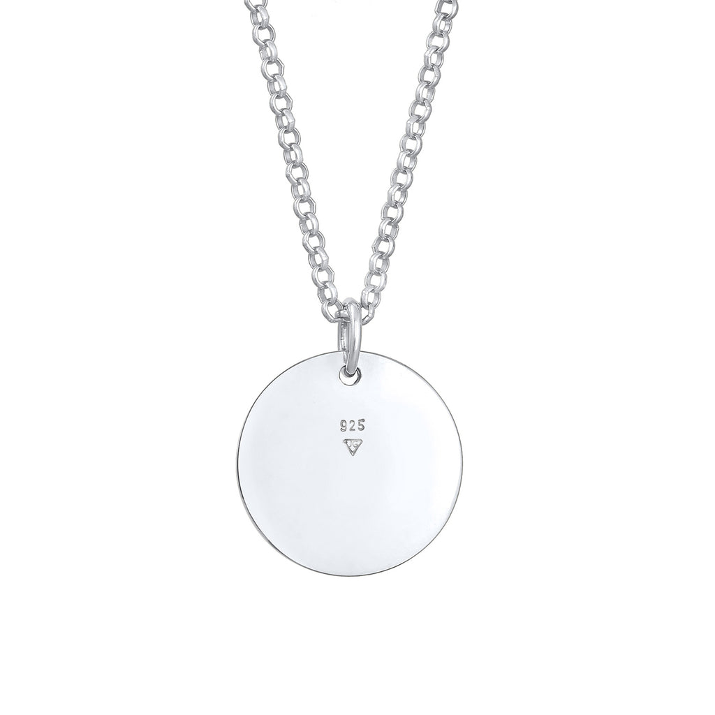 Silver Basic Circle engravable 925 Strerling Silver