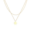 Gold Layer Circle Basic engravable 925 Sterling Silver Gold Plated
