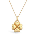 Gold Kalung Perhiasan Perak 925 Wanita Cloverleaf Hearts Pendant Gold Plated